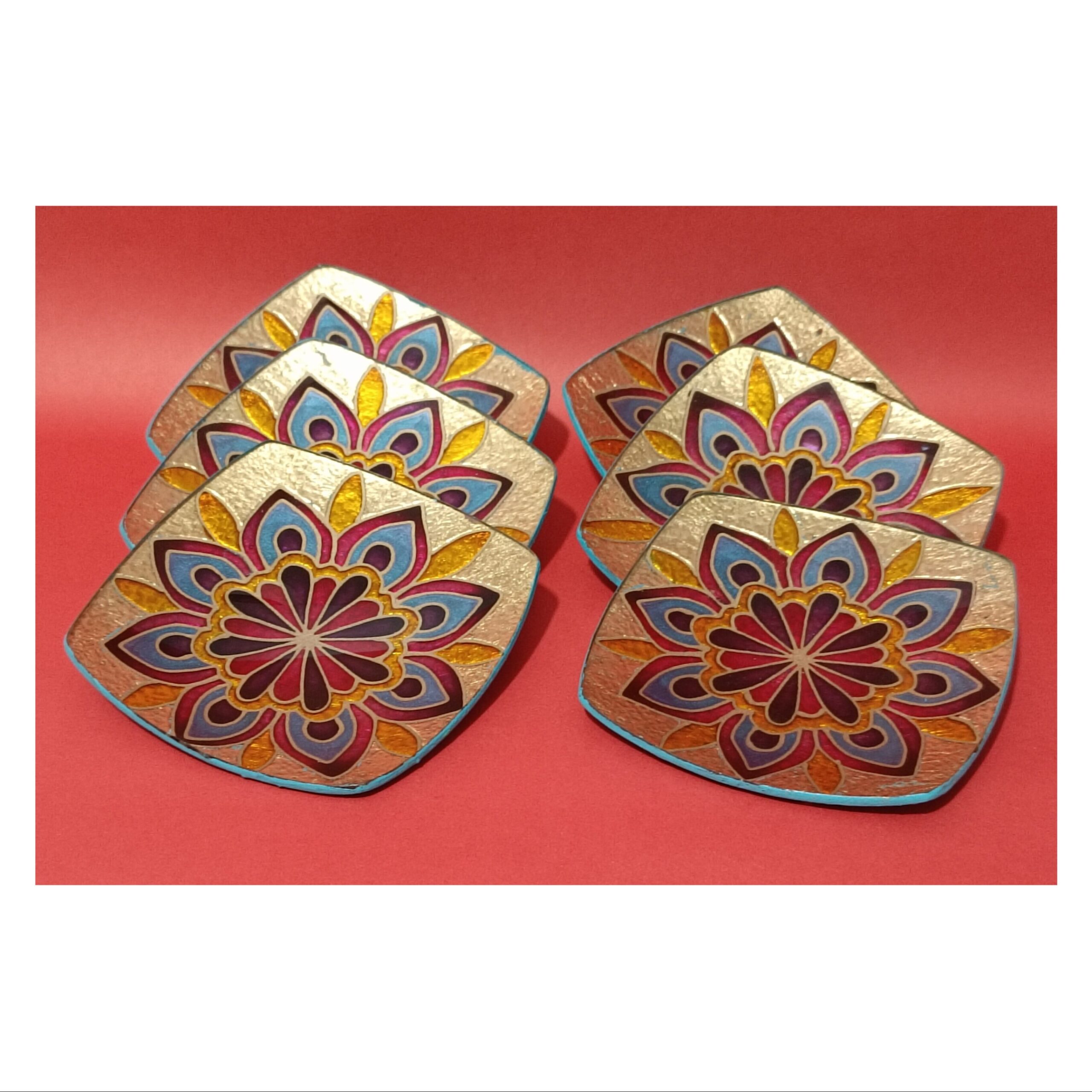 Vitarail Haft-seen Set Dishes with Suitable for Nowruz Geometric Design Set of 6