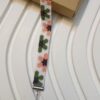 Woven Steel Beaded Bracelet for Women – Floral Pattern