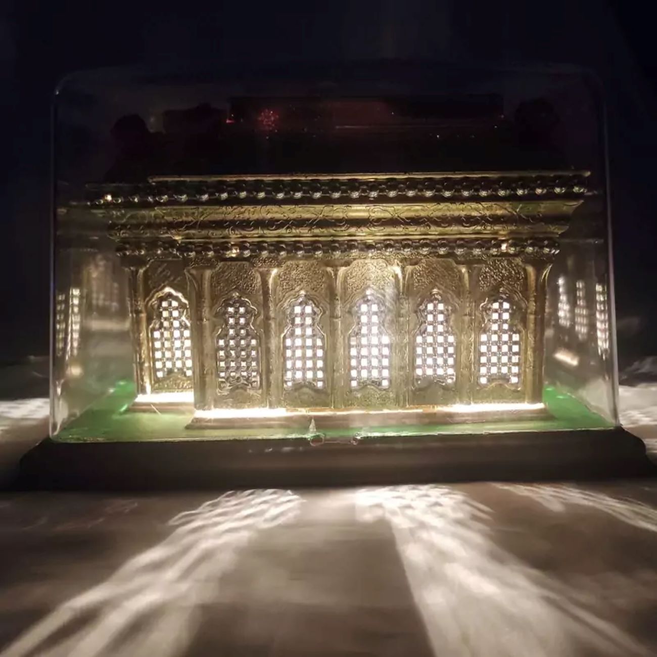 bedside lamp Maquette Model of the Shrine of Imam Hussein with a Frame