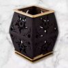 Handcrafted Wooden Tealight Lantern - Sun Pattern Box Design