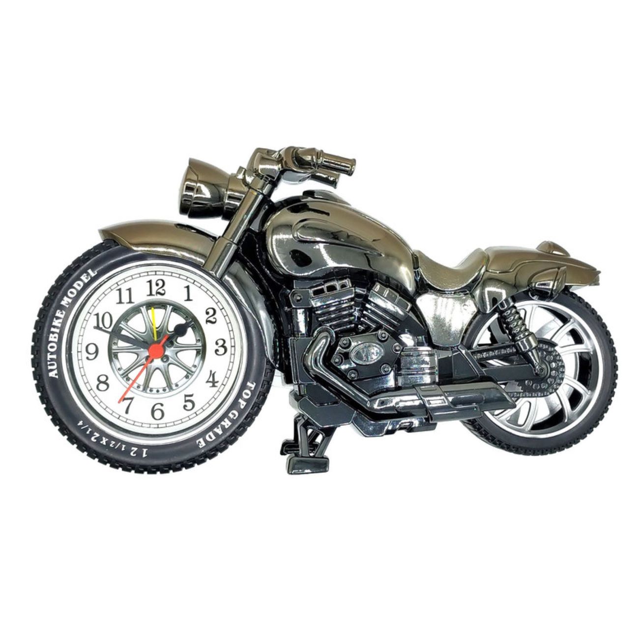 Artistic Desk Clock with a Motorcycle Design