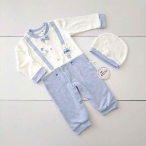 Baby Long Sleeve Jumpsuit Dapper Bunny Soft Cotton Romper