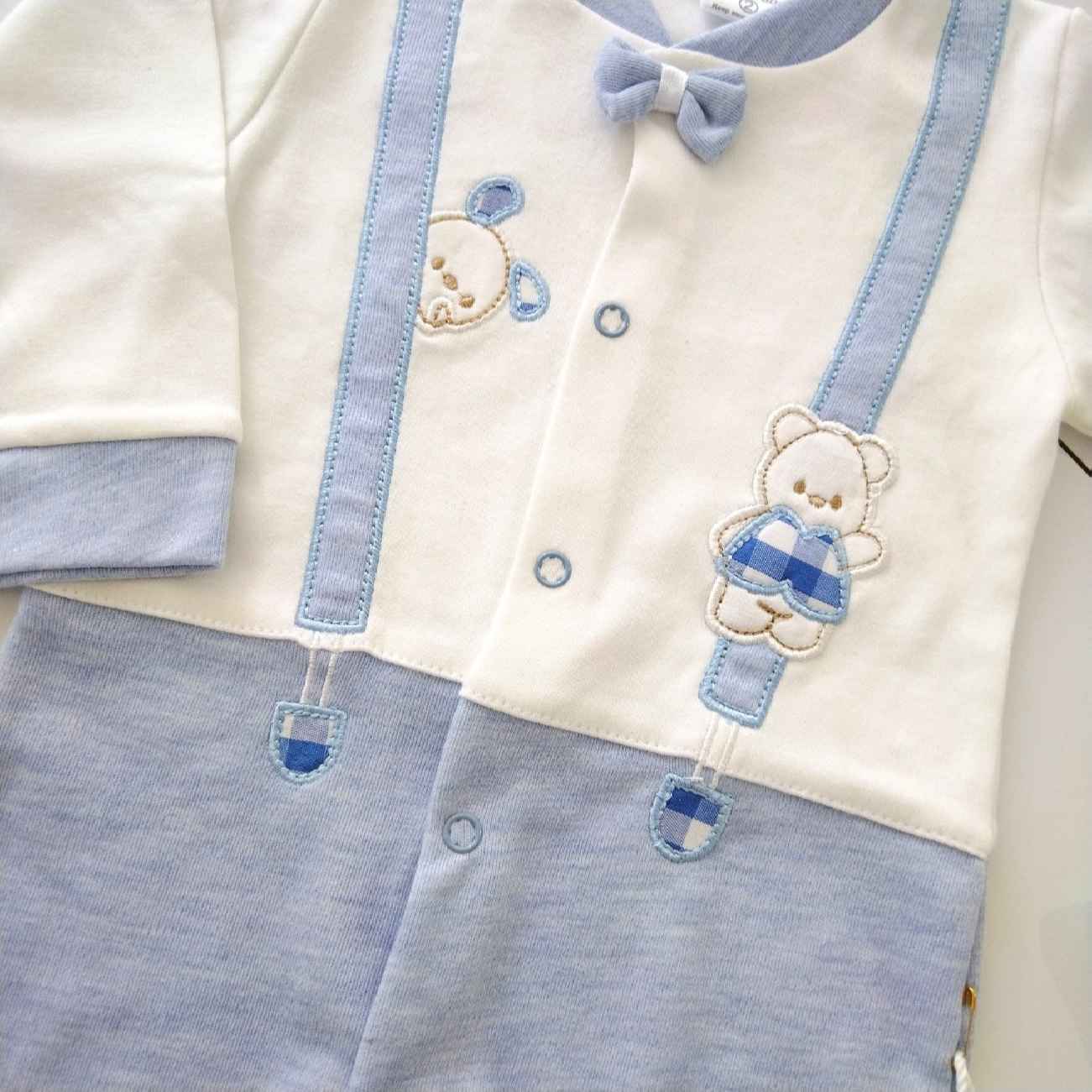 Baby Long Sleeve Jumpsuit Dapper Bunny Soft Cotton Romper