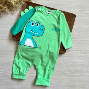 Baby Long Sleeve Jumpsuit with Dino-Mite Comfort Soft & Playful Romper