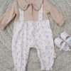 Baby Long Sleeve Jumpsuit with Floral Pattern