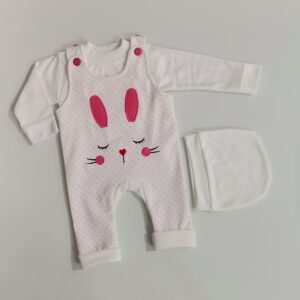 Baby Long Sleeve T-Shirt and Jumpsuit Rabbit Pattern