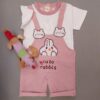Baby T-shirt and Jumpsuit Set with Cute Rabbit Pattern