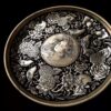 Brass Tray with a Floral Border and a Miniature Design in the Center