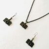 Bronze Drop Jewelry Set with Unique Camera Design