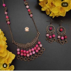 Bronze Drop Jewelry Set with Unique Design