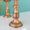 Copper Oil Lamp, A Beautiful Persian Traditional Light with khatamkari Style