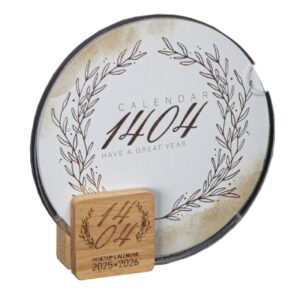 Desk Calendar for the Year 1404 – Circle Design Artistic Model