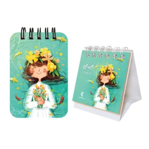 Desk Calendar for the Year 1404, Spring Model with a Notebook