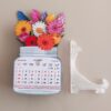 Desk Calendar for the Year 1404 with Stand - Flower Design