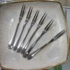 Elegant Stainless Steel Dessert Forks with Polished Finish Set of 6