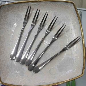 Elegant Stainless Steel Dessert Forks with Polished Finish Set of 6