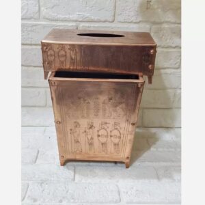 Elevate Your Space with Copper-Designed Bucket and Tissue Holder