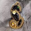 Embroidered Brooch - Stylish Cat Design Handcrafted Jewel