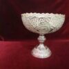 Engraved Brass Bowl with Silver Plating, Flower & Bird Design, Ideal for Serving