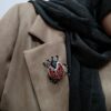 Hand Embroidered Brooch - Jewel Ladybug