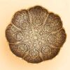 Handcrafted Brass Bowl with Geometric Floral Design Small Size