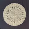 Handmade Macrame Placemat - Round Cream Table Decor
