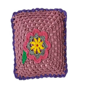 Hand-Crocheted Cushion Set – Pink Macrame Floral (2-Pack)