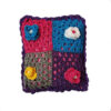 Hand-Crocheted Cushion Set - Purple Floral Rectangular (2-Pack)