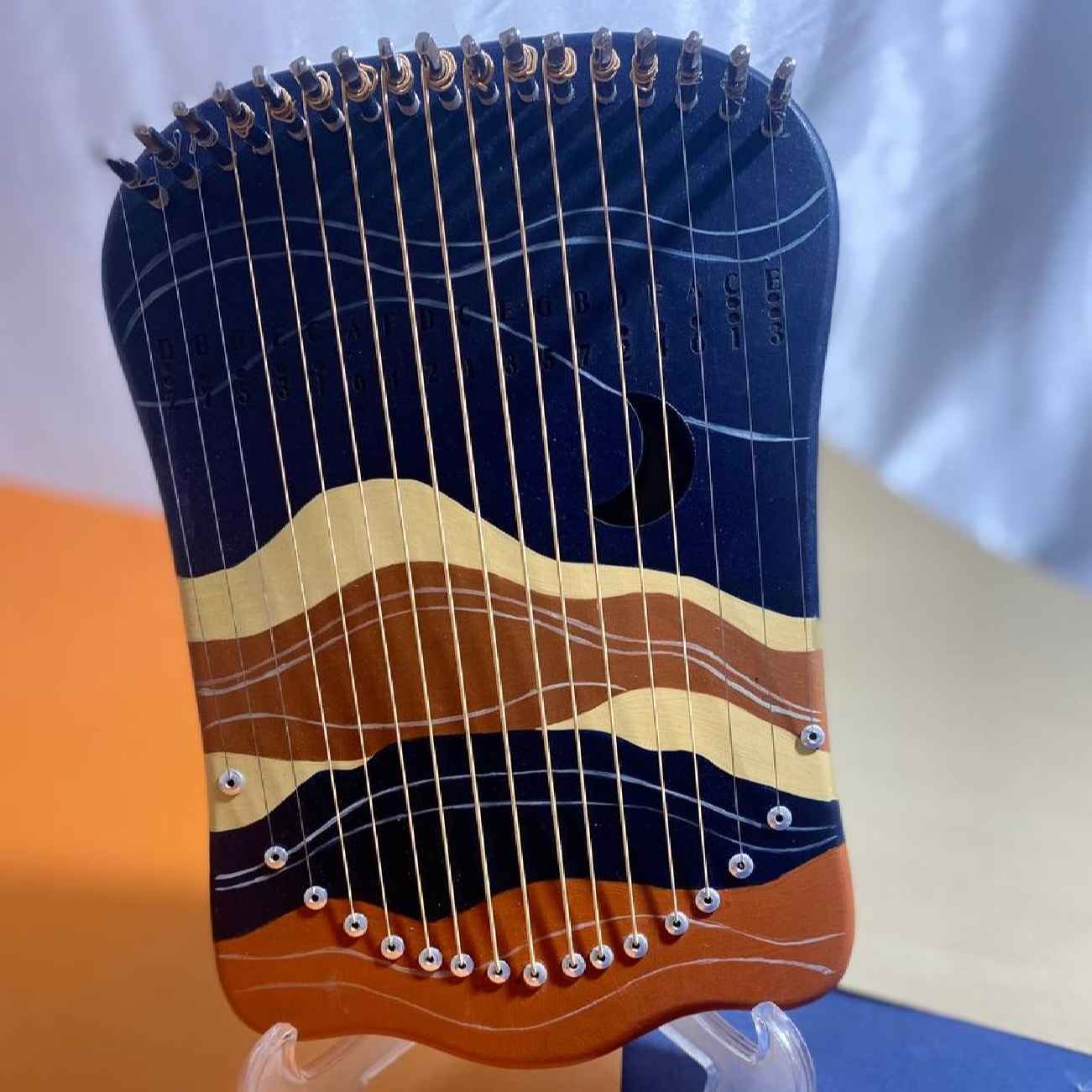 Harika Sunset Serenade 17-String Lyre Harp – Navy Blue