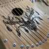 Harika Hand-Carved 16-String Lyre - African Acajou Wood