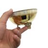 Indian Brass and Shell Bowl, Small Tripod Model