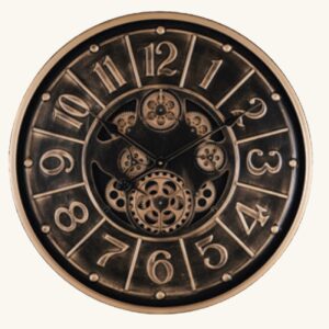 Industrial Steampunk Gear Clock – Rotating Metal Wall Decor