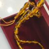 Islamic Amber Celine Rosary Crafted with 33 Prayer Bead Tasbih Glitter Pattern