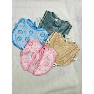 Baby Bib Lion Motif with Adjustable Tie Strap
