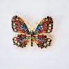 Modern Brooch Pin – Butterfly with Colorfull Gemstone Design