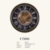 Moving Metal Gear Wall Clock with Roman Numerals