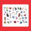 Nail Stickers - Leaf & Flower Design (5 Pcs)