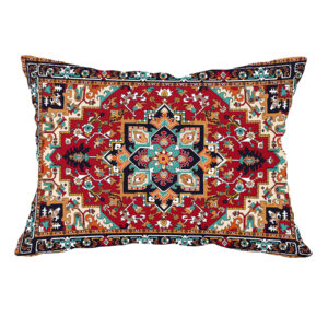 Persian Pillowcase with Carpet Design – Cultural Elegance in Red (Pack of 2)