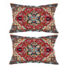 Persian Pillowcase with Carpet Design - Cultural Elegance in Red (Pack of 2)