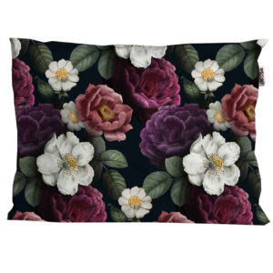 Persian Pillowcase with Floral Design in Black (Pack of 2)