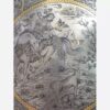 Persian Tin-coated Brass Tray with Detailed Engraving and Traditional Craftsmanship