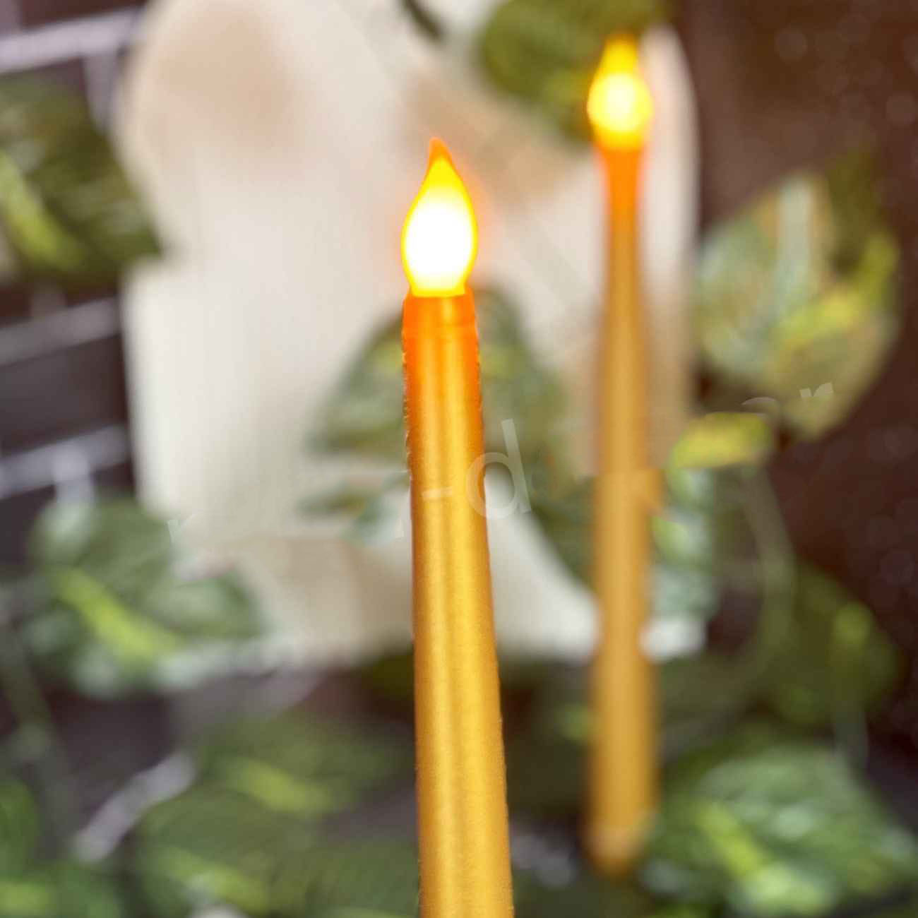 Pillar LED Candle Safe Stylish and Sustainable Gold (Pack of 4)