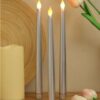 Pillar LED Candle Safe Stylish and Sustainable Silver (Pack of 4)