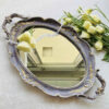 Polyresin Tray - Handmade Ornate Accents & Mirror Finish Purple