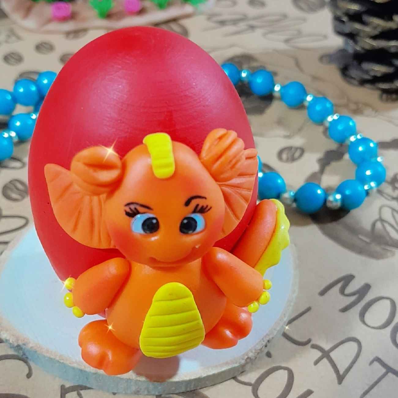 Pottery Doll – Dragon Polymer Clay Design (Set of 2)