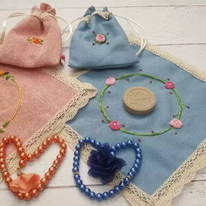 Premium Embroidered Prayer Mat with Turbah and Prayer Beads