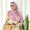 Scarf for Women - Gathered Design Pink