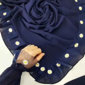 Scarf for Women – Scarf with Arm Cover Chamomile Flower Lace Trim