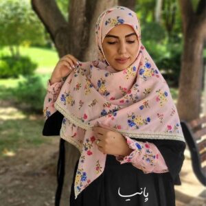 Scarf for Women – Scarf with Arm Cover Floral Pleated Scarf with Trimmed Edges