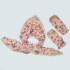 Scarf for Women - Scarf with Arm Cover Floral Pleated Scarf with Trimmed Edges